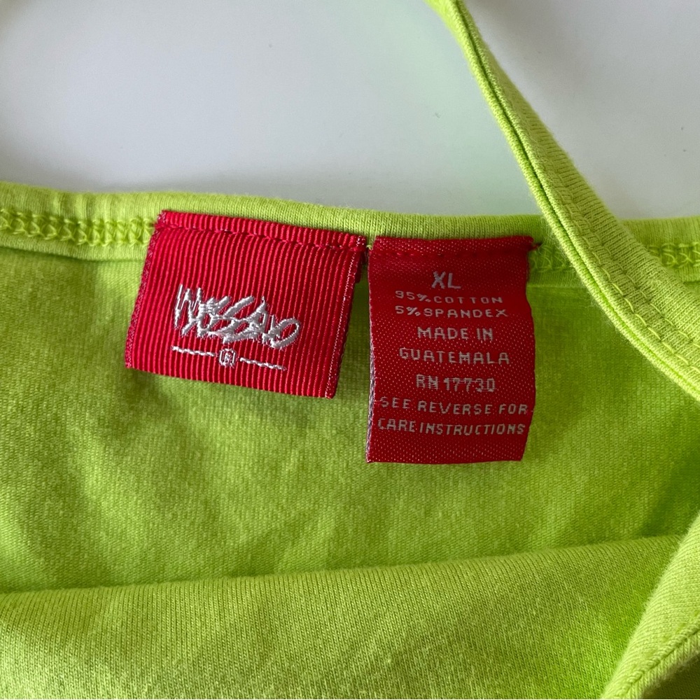 Y2K 2002 Mossimo Green Glow Cross Back Tank Top NWT - Picture 8 of 8